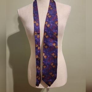 Vintage Christian Dior Monsieur Tie Purple Silk Men's